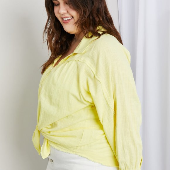 Davi & Dani Drawstring Hem Half Zip Raglan Sleeve Sweatshirt